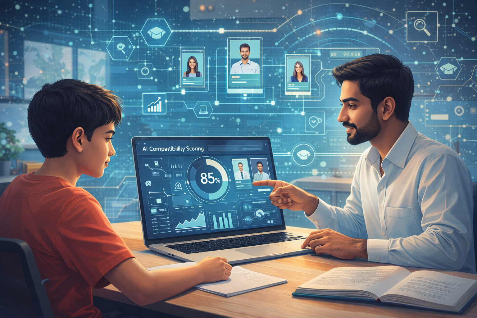 AI tutor matching compatibility system